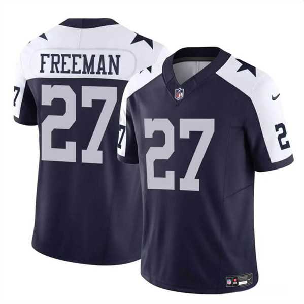 Youth Dallas Cowboys #27 Royce Freeman Navy White 2023 F.U.S.E. Thanksgiving Vapor Untouchable Limited Stitched Jersey Dzhi->youth nfl jersey->Youth Jersey